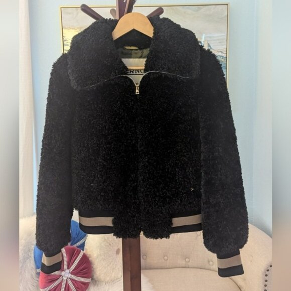 HERNO Woman's Curly Bomber Sherpa fleece  Jacket Size 38. Never Worn - Picture 12 of 12